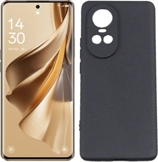 כיסוי מגן + מגן מסך ל-Oppo Reno10 Pro (CPH2525) - צבע שחור