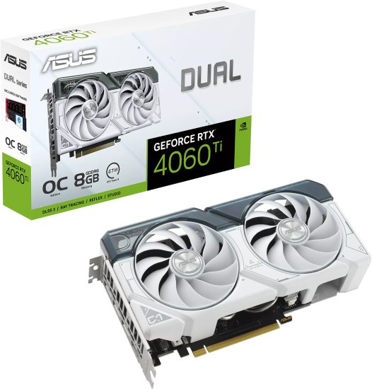 כרטיס מסך ASUS Dual GeForce RTX 4060 Ti 8GB GDDR6 White OC Edition