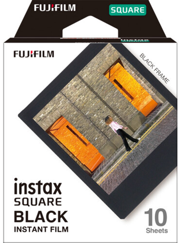 מארז 10 סרטי צילום Fujifilm instax Square למצלמות אינסטנט Fujifilm instax Square - מסגרת שחורה