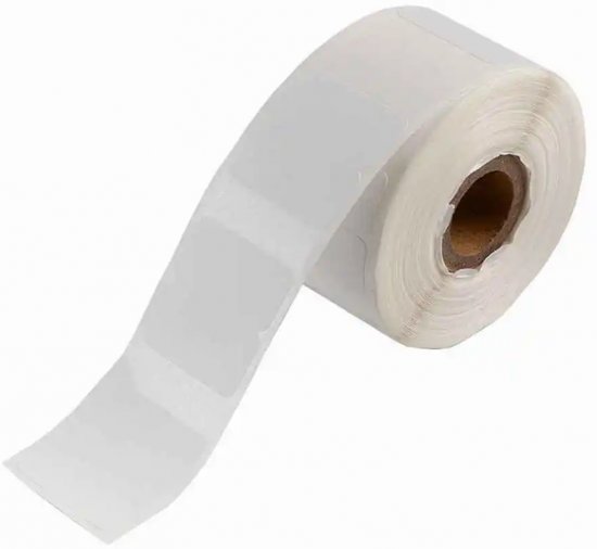 מדבקה מלבנית שקופה רב שימושית למדפסת ניידת Aimo M110/M120/M200/AM-243/D520/T200 Pro  - גודל 30X40 מ''מ - 230 מדבקות בגליל