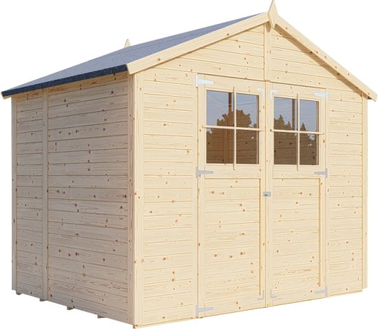 מחסן גינה מעץ GardenX דגם West Ham 86 - מידות 2.59X1.91 מטר