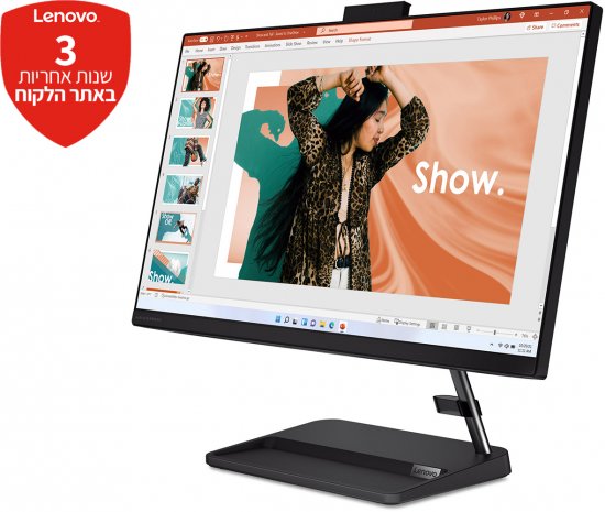 מחשב All-in-One ללא מסך מגע Lenovo IdeaCentre AIO 3-24IAP7 F0GH0146IV - צבע שחור