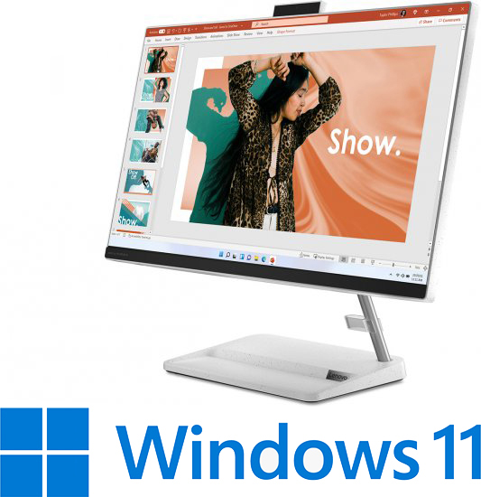 מחשב All-in-One עם מסך מגע Lenovo IdeaCentre AIO 3-24IAP7 F0GH015SIV - צבע לבן