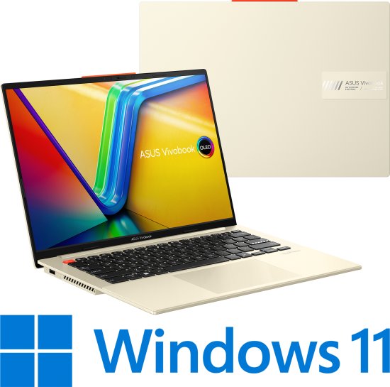 מחשב נייד Asus Vivobook S 14 OLED K5404VA-M9056W - צבע Cream White
