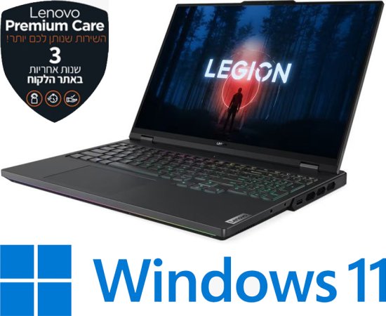 מחשב נייד Lenovo Legion Pro 7-16ARX8H 82WS0033IV - צבע Onyx Grey