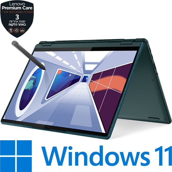 מחשב נייד Lenovo Yoga 6-13ABR8 83B20041IV - צבע Dark Teal