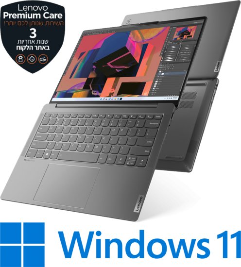 מחשב נייד Lenovo Yoga Slim 6-14IRP8 82WV0042IV - צבע Storm Grey