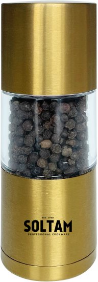 מטחנת מלח ופלפל PVD ידנית Soltam - צבע זהב