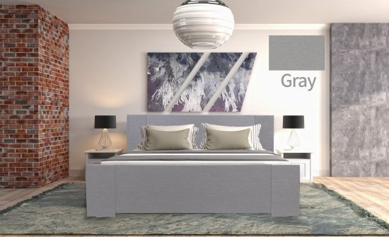 מיטה זוגית 160x190 דגם 7026 עץ דחוס + מזרן מתנה מבית Olympia - צבע מלמין וונגה