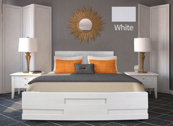 מיטה זוגית 160x190 דגם 7034 עץ דחוס + מזרן מתנה מבית Olympia - צבע מלמין אפור