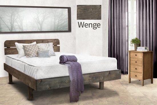 מיטה זוגית 160x190 דגם פרפר עץ מלא + מזרן מתנה מבית Olympia - צבע וונגה