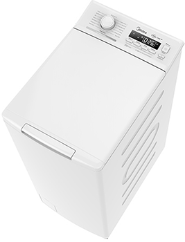 מכונת כביסה פתח עליון 8 ק''ג 1200 סל''ד Midea MFE75-T1212 - צבע לבן