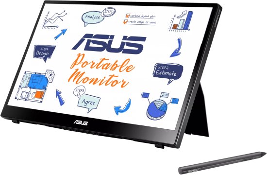 מסך נייד ''ASUS ZenScreen Ink MB14AHD Full HD IPS 14 עם מסך מגע ועט סטיילוס