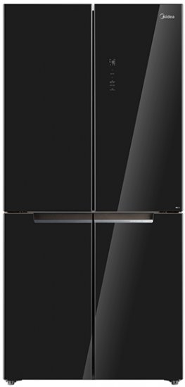 מקרר 4 דלתות מקפיא תחתון 470 ליטר Midea HQ-611RWEN - צבע זכוכית שחורה
