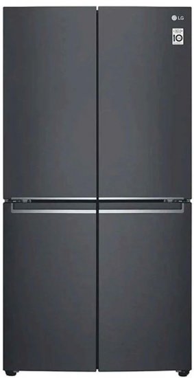 מקרר 4 דלתות מקפיא תחתון 676 ליטר LG GR-B718MB No Frost - צבע אפור כהה