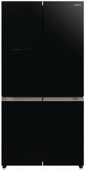 מקרר 4 דלתות מקפיא תחתון 713 ליטר אינוורטר Hitachi R-WB700VRS2 - צבע זכוכית שחורה