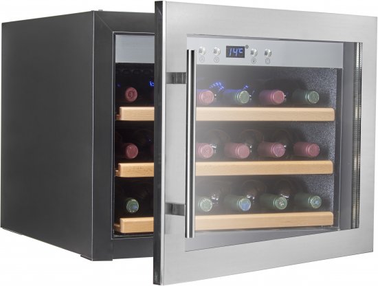 מקרר יין אינטגרלי עד 18 בקבוקים Vinopo SU-18S - צבע נירוסטה