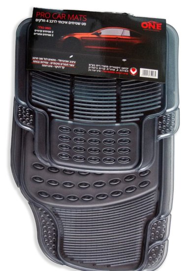 סט שטיחים לרכב 4 חלקים ONE Deluxe - צבע שחור