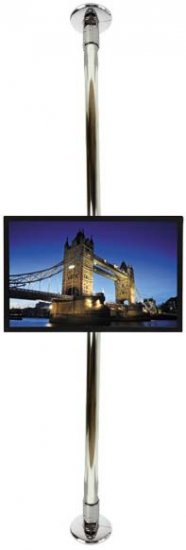 עמוד תקרה-רצפה 3 מטר למסכים עד 75 אינץ' BT7850-300CSXL  מבית B-Tech - צבע כרום