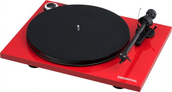 פטיפון עם ראש Pro-Ject Essential III Phono Ortofon OM10 - צבע אדום