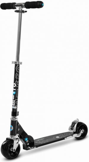 קורקינט מתקפל 2 גלגלים רחבים micro Rocket - צבע שחור