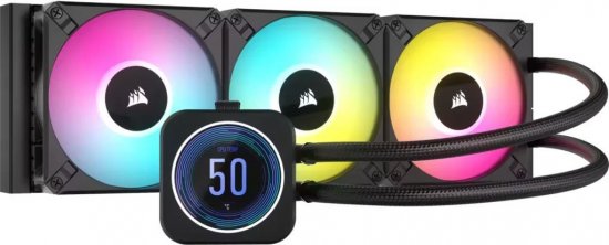 קירור נוזלי למעבד Corsair iCUE H150i ELITE LCD XT Display 360mm - שחור