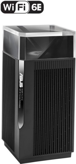 ראוטר (יחידה אחת) ASUS ZenWIFI Pro ET12 AXE11000 Whole-Home WiFi 6E Tri-Band Mesh System - צבע שחור