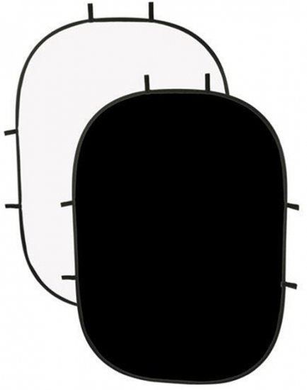 רקע צילום מתקפל שחור/לבן 200x230 ס"מ ללא מעמד Fotobestway