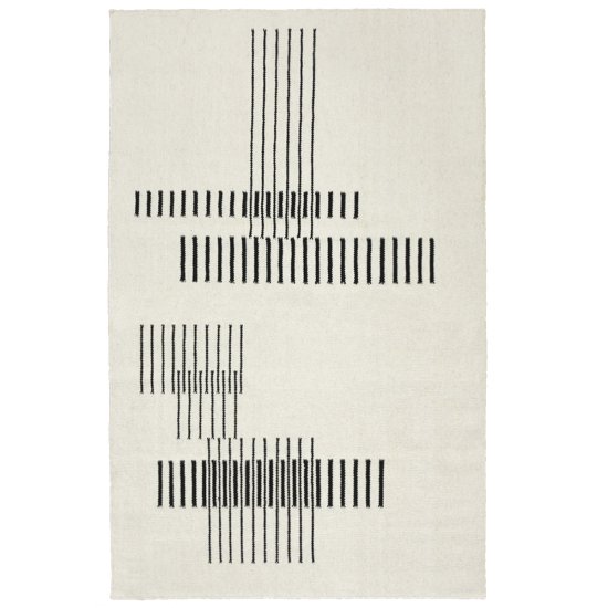 שטיח ארנולד לבן/שחור ARNOLD 240*340 ס"מ - XXL