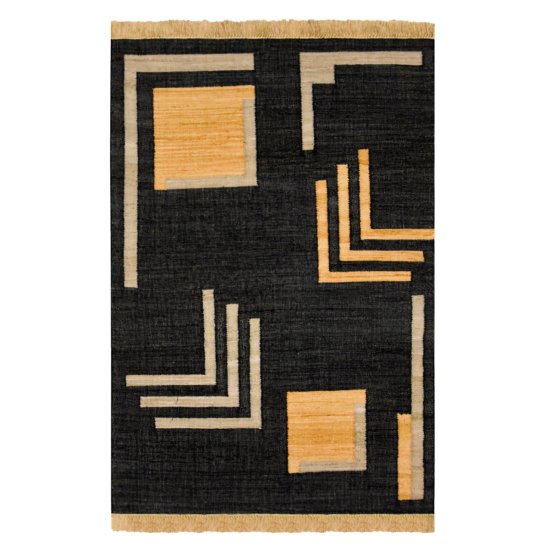 שטיח לונה 02 שחור/צהוב LUNA 160*230 ס"מ - L