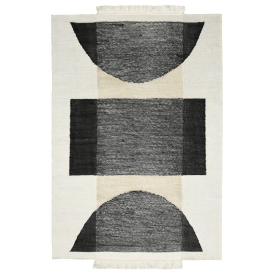 שטיח מרקורי קרם/שחור MERCURY 240*340 ס"מ - XXL