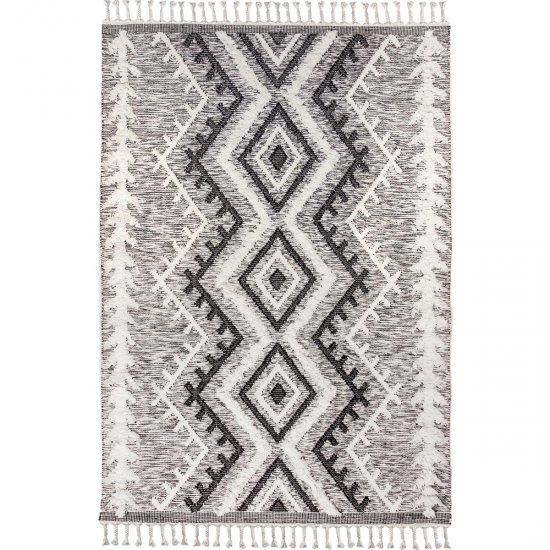 שטיח קילים סקנדינבי 05 אפור עם פרנזים 245*305 ס"מ - XXL