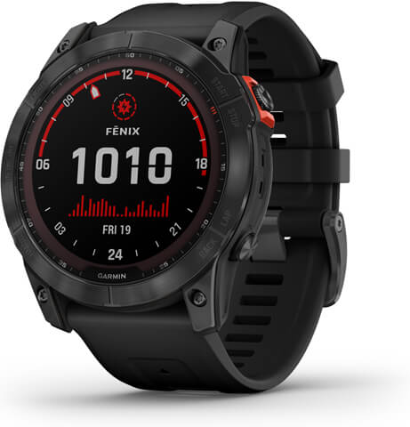 שעון חכם Garmin Fenix 7X Solar 51mm - צבע אפור כהה עם רצועה שחורה - כולל תמיכה מלאה בעברית - שנתיים אחריות יבואן רשמי על ידי רונלייט