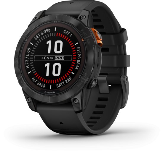 שעון חכם Garmin fenix 7 Pro Solar Edition 47mm - צבע Slate Gray עם רצועה שחורה - כולל תמיכה מלאה בעברית - שנתיים אחריות יבואן רשמי על ידי רונלייט