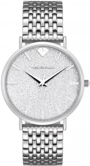 שעון יד אנלוגי לנשים עם רצועת Stainless Steel כסופה Pierre Richardson Pr3912 - צבע החוגה: כסף מבריק