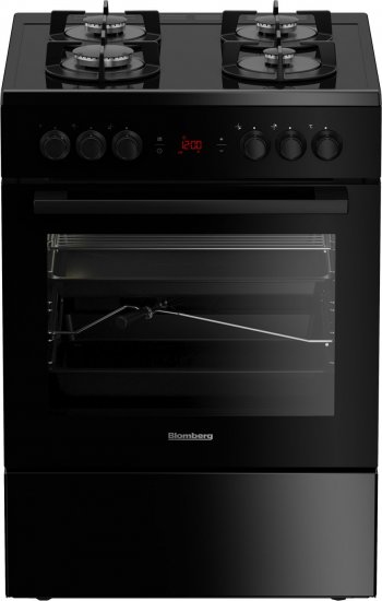 תנור משולב כיריים גז 65 ליטר Blomberg HGN9533Z - צבע שחור