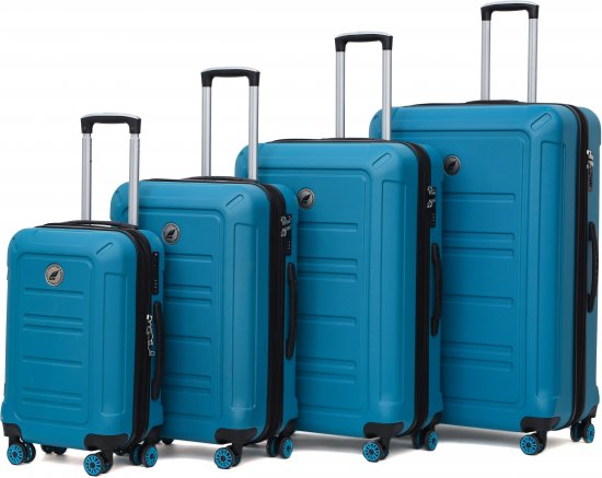 סט מזוודות קשיחות 20+24+28+32 אינץ' דגם Miracle מבית Camel Mountain – צבע טורקיז