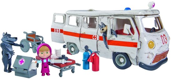 מאשה והדוב - אמבולנס מבית Simba Toys – תמונה 2