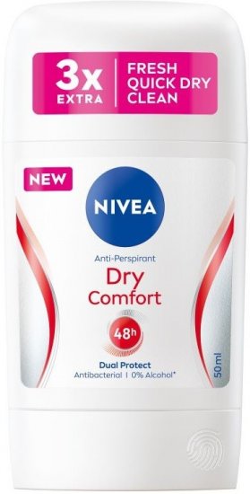 דאודורנט סטיק לאישה Nivea Dry Comfort - נפח 50 מ''ל