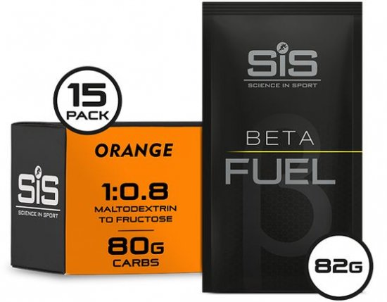 מארז 15 יחידות אבקת משקה אנרגיה 80 גרם פחמימה SiS Beta Fuel - טעם תפוז