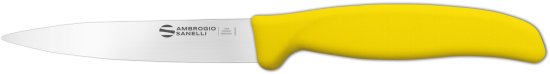 סכין ירקות חלקה קצה שפיץ 11 ס"מ Ambrogio Sanelli Supra – צבע צהוב