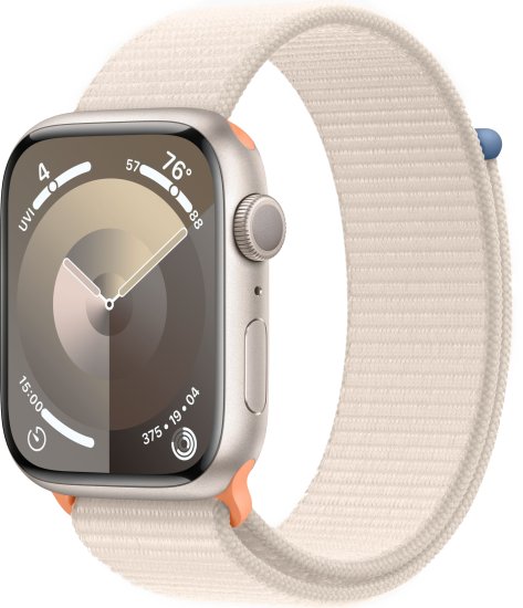שעון חכם Apple Watch 45mm Series-9 GPS צבע שעון Starlight Aluminum Case צבע רצועה Starlight Sport Loop גודל רצועה One Size - מכירה מוקדמת - אספקה החל מתאריך 12.10.2023
