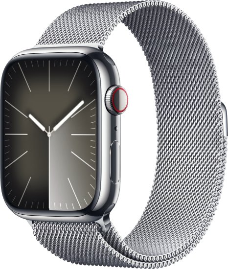 שעון חכם Apple Watch 45mm Series-9 GPS+Cellular צבע שעון Silver Stainless Steel Case צבע רצועה Silver Milanese Loop גודל רצועה One Size - מכירה מוקדמת - אספקה החל מתאריך 12.10.2023