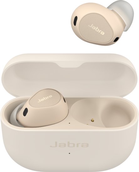 אוזניות Bluetooth אלחוטיות Jabra Elite 10 True Wireless ANC - צבע שמנת