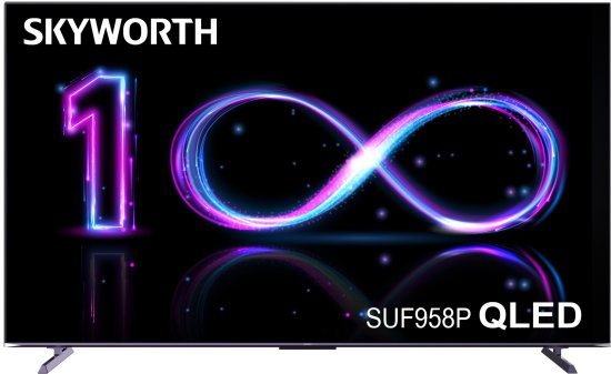 טלוויזיה חכמה Skyworth 100'' UHD 4K HDR10 Plus QLED TV With Netflix 100SUF958P
