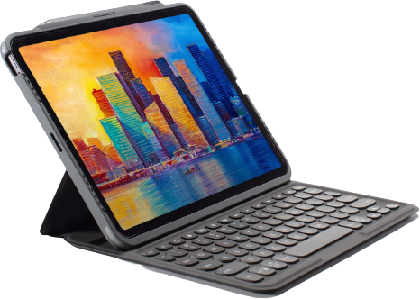 מקלדת אלחוטית וכיסוי Zagg Pro Keys עבור Apple iPad Air 10.9 2020 / 2022 ו-iPad Pro 11'' 18 / 20 / 21 / 22 - צבע שחור