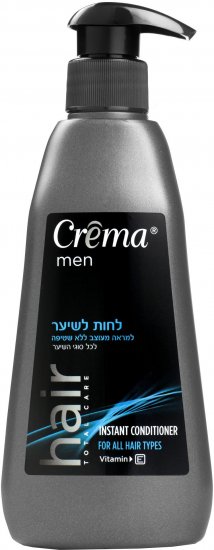 קרם לחות שיער ללא שטיפה לגבר Crema Men לכל סוגי השיער - בנפח 400 מ''ל