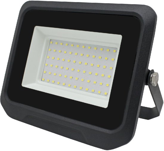 פנס הצפה מוגן מים Wellmax By Samsung 70W SLIM LED IP66 – גוף בצבע שחור גוון אור 6500K