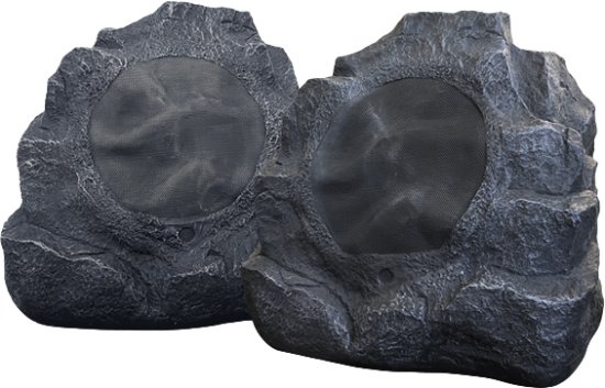 זוג רמקולי Bluetooth בצורת סלע Pure Acoustics Rock-185BT - צבע שחור