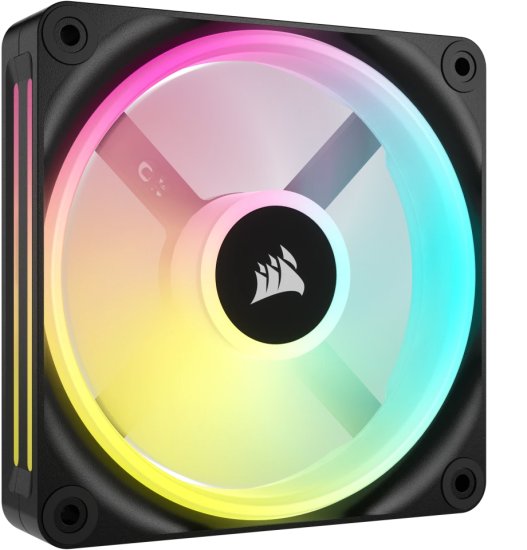מאוורר למארז עם בקר תאורה Corsair iCUE LINK  QX120 RGB 120mm PWM - צבע שחור
